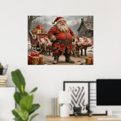 Poster Santa in Medieval Times (Bureau à domicile)