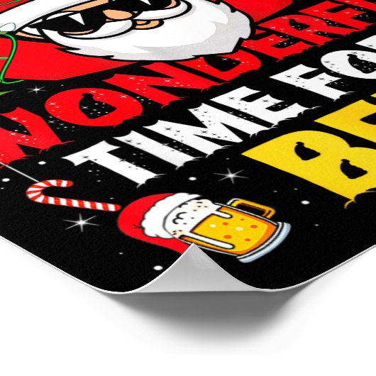 Poster Santa It's The Most Wonderful Time For A Beer Funn (Coin)