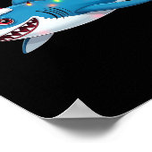 Poster Santa Jaws Shark Christmas Lights Merry Sharkmas X (Coin)