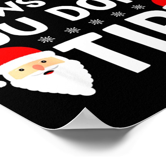 Poster Santa Knows When You Don't Tip Server Squad Santa  (Coin)