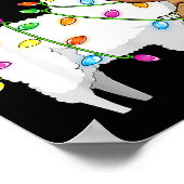 Poster Santa Llama Xmas Funny Llama Sloth Christmas (Coin)