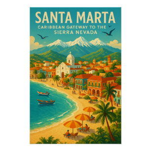POSTER SANTA MARTA — PASSERELLE CARAÏBE VERS LA SIERRA NE