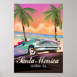Poster Santa Monica Californie États-Unis