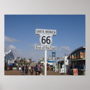 Poster Santa Monica, la Californie - droite 66
