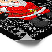 Poster Santa Playing Baseball Softball Ugly Christmas Swe (Coin)