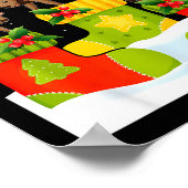 Poster Santa Reindeer Elf Wildebeest In Christmas Socks U (Coin)