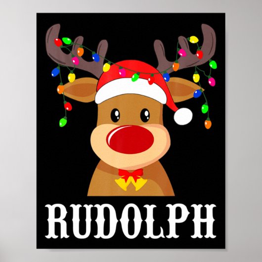 Poster Santa Reindeer Rudolph Xmas Group Costume  (Devant)