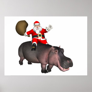 Poster Santa Riding
