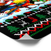 Poster Santa Riding Reindeer Sun Conure Sweater Xmas Tree (Coin)