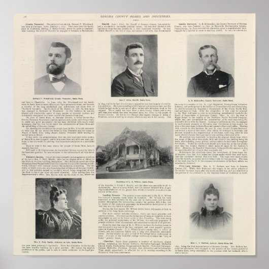 Poster Santa Rosa, California (Devant)