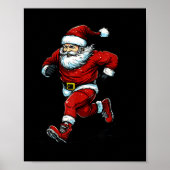 Poster Santa Running Cross Country Xc Runner Christmas Xm (Devant)