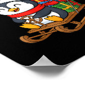 Poster Santa’s Backup Plan Cute Penguin Christmas Design (Coin)