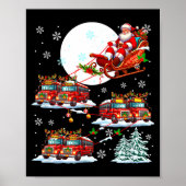 Poster Santa Sleigh Reindeer School Buses Matching Driver (Devant)