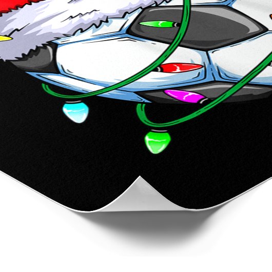 Poster Santa Soccer Ball Srts Design- Christmas Soccer Pl (Coin)