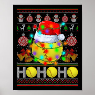 Poster Santa Softll Ll lumières de sapin de Noël Sweat-sh