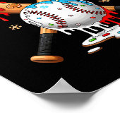 Poster Santa Srts Design For Men Boys Christmas Baseball  (Coin)