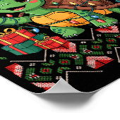 Poster Santa Turtle Christmas Ugly Sweater Funny Holiday  (Coin)