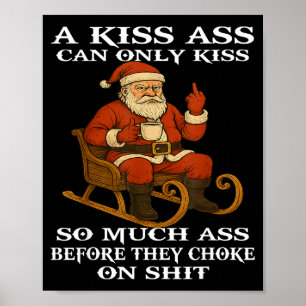 Poster Santa Un Baiser Ne Peut Embrasser Autant Avant Qu'
