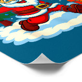 Poster Santa Volleyball Playing Srt Christmas Tree Xmas P (Coin)