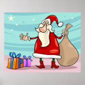 Poster Santa With Presents And A Sack (Devant)