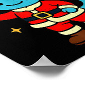 Poster Santacalotl Santa Claus Cute Blue Axolotl New Year (Coin)