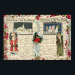 Poster Santas de Noël Vintage, Enfants, Notes musicales<br><div class="desc">Noël vintage</div>