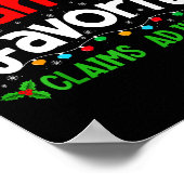 Poster Santa's Favorite Claims Adjuster Christmas Party  (Coin)