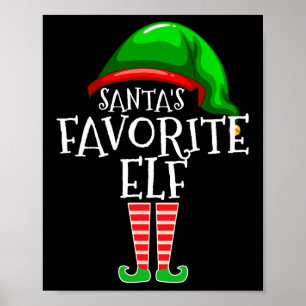 Poster Santa's Favorite Elf Group Matching Family Christm