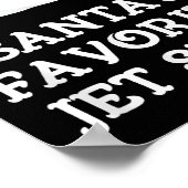 Poster Santas Favorite Jet Skier Christmas Xmas Skiing Sk (Coin)