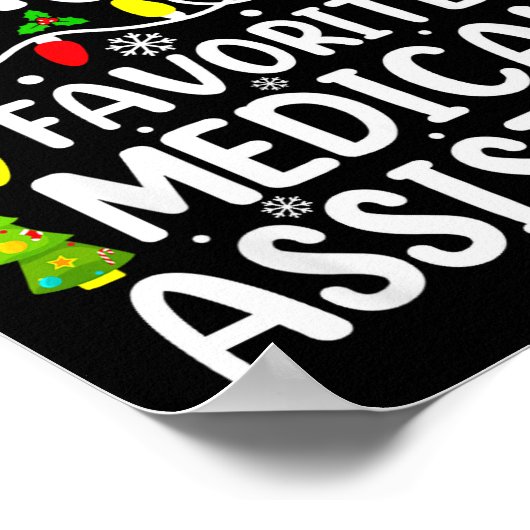 Poster Santa's Favorite Medical Istant Funny Christmas (Coin)