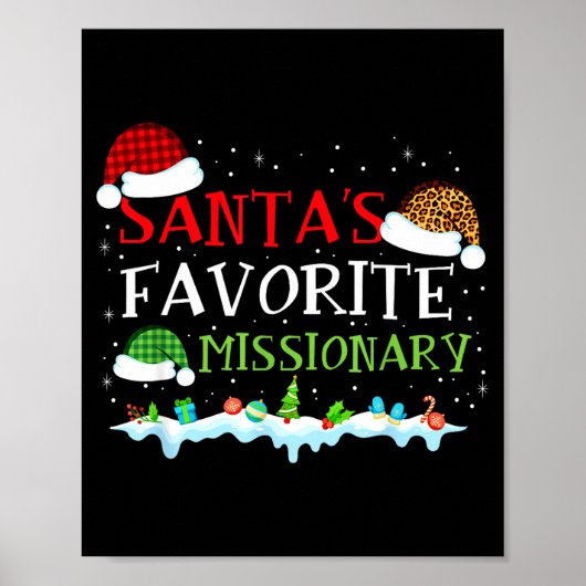 Poster Santa's Favorite Missionary Fun Christmas  (Devant)