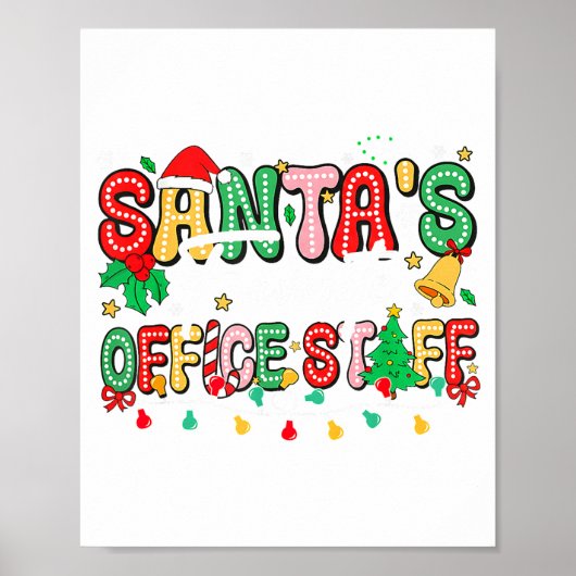 Poster Santa's Favorite Office Staff Christmas Lights San (Devant)