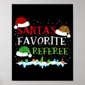 Poster Santa's Favorite Referee Fun Christmas (Devant)