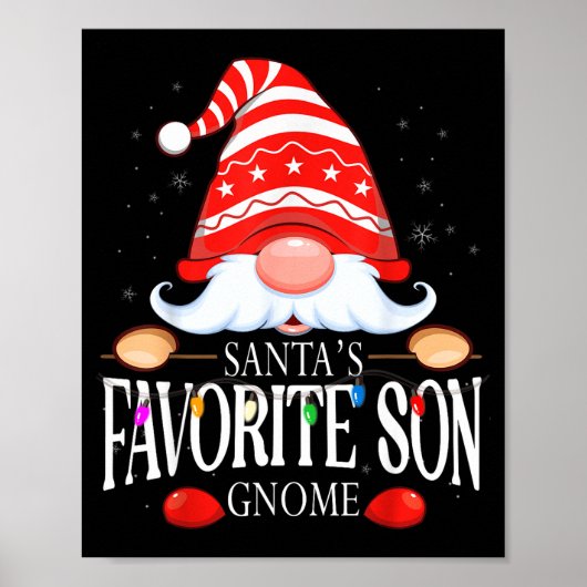 Poster Santa's Favorite Son Gnome Matching Christmas Paja (Devant)