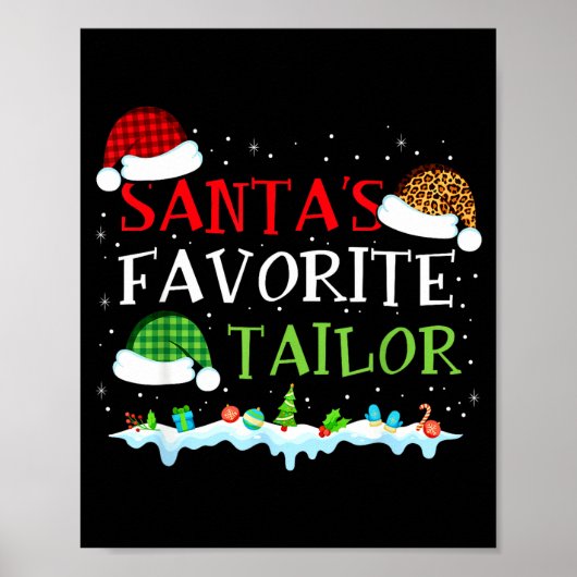 Poster Santa's Favorite Tailor Fun Christmas Alterations (Devant)