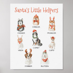 Poster Santa's little Helpers Dog Christmas