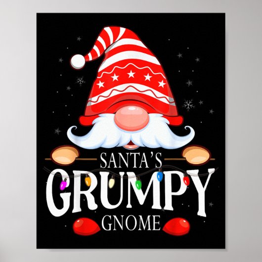 Poster Santa's Mpy Gnome Matching Christmas Pajama  (Devant)