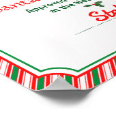 Poster Santa's Nice List Certificate Red Green Candy Cane (Coin)