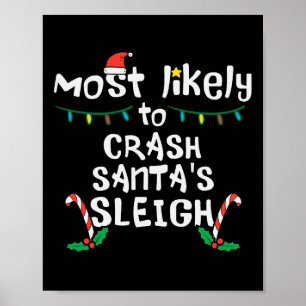 Poster Santas Sleigh Sleigh Noël Fam