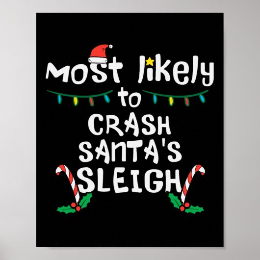 Poster Santas Sleigh Sleigh Noël Fam (Devant)