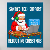 Poster Santa's Support Tech Rebooting Vibes (Devant)