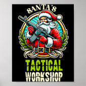 Poster Santa's Tactical Workshop Santa Has Guns And Chris (Devant)