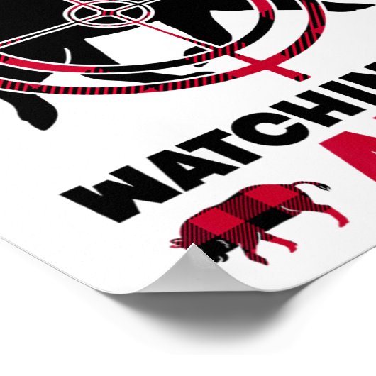 Poster Santa's Watching My Aim - Boar Hog Hunting (Coin)