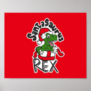 Poster Santasaurus
