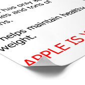 Poster santé, Apple, Motivation de perte de poids, (Coin)