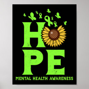 Poster Santé Lime vert Espérance Vintage Sunflower Sensib