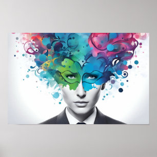 Poster Santé mentale Art abstrait