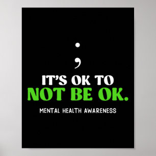 Poster Santé mentale C'est ok de ne pas être ok Sensibili