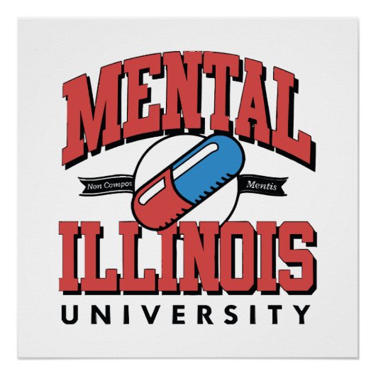 Poster Santé mentale drôle (Devant)