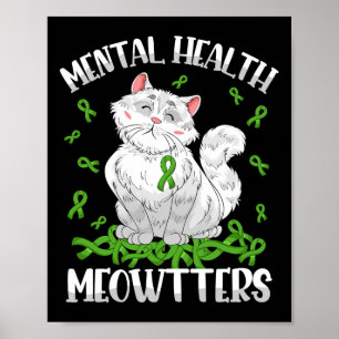 Poster Santé mentale Médecins Amoureux de les chats Santé